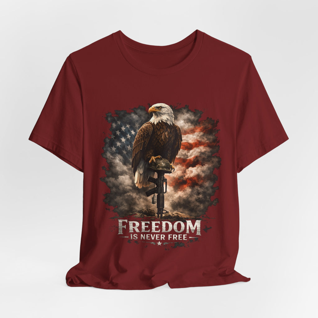 Freedom Is Never Free Eagle T‑Shirt — Patriotic American Flag Tee