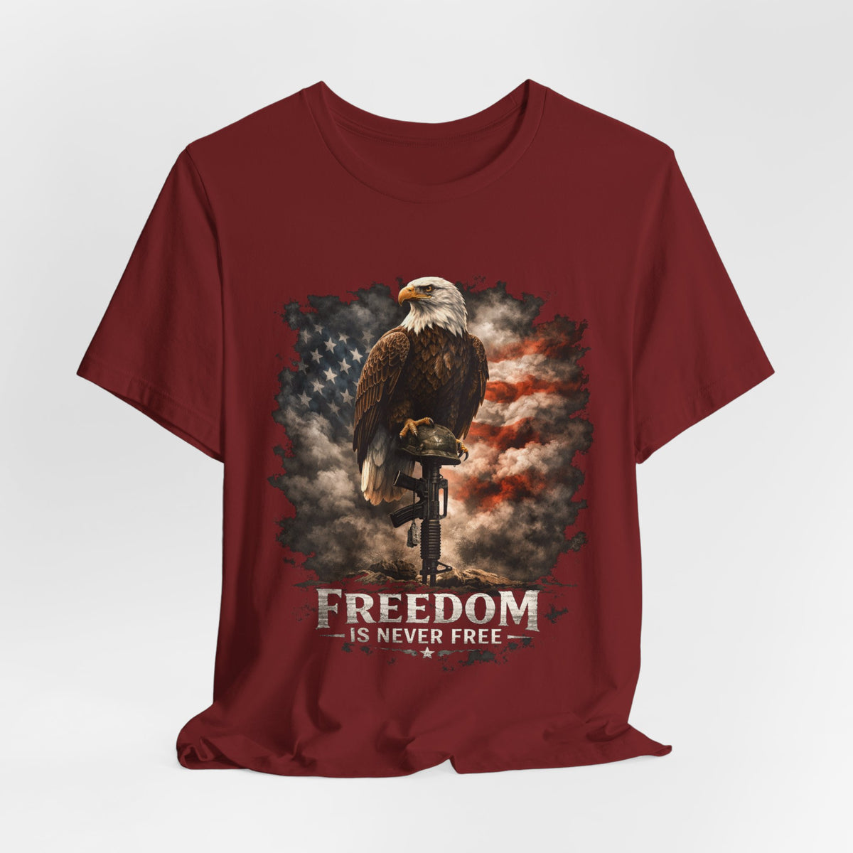 Freedom Is Never Free Eagle T‑Shirt — Patriotic American Flag Tee