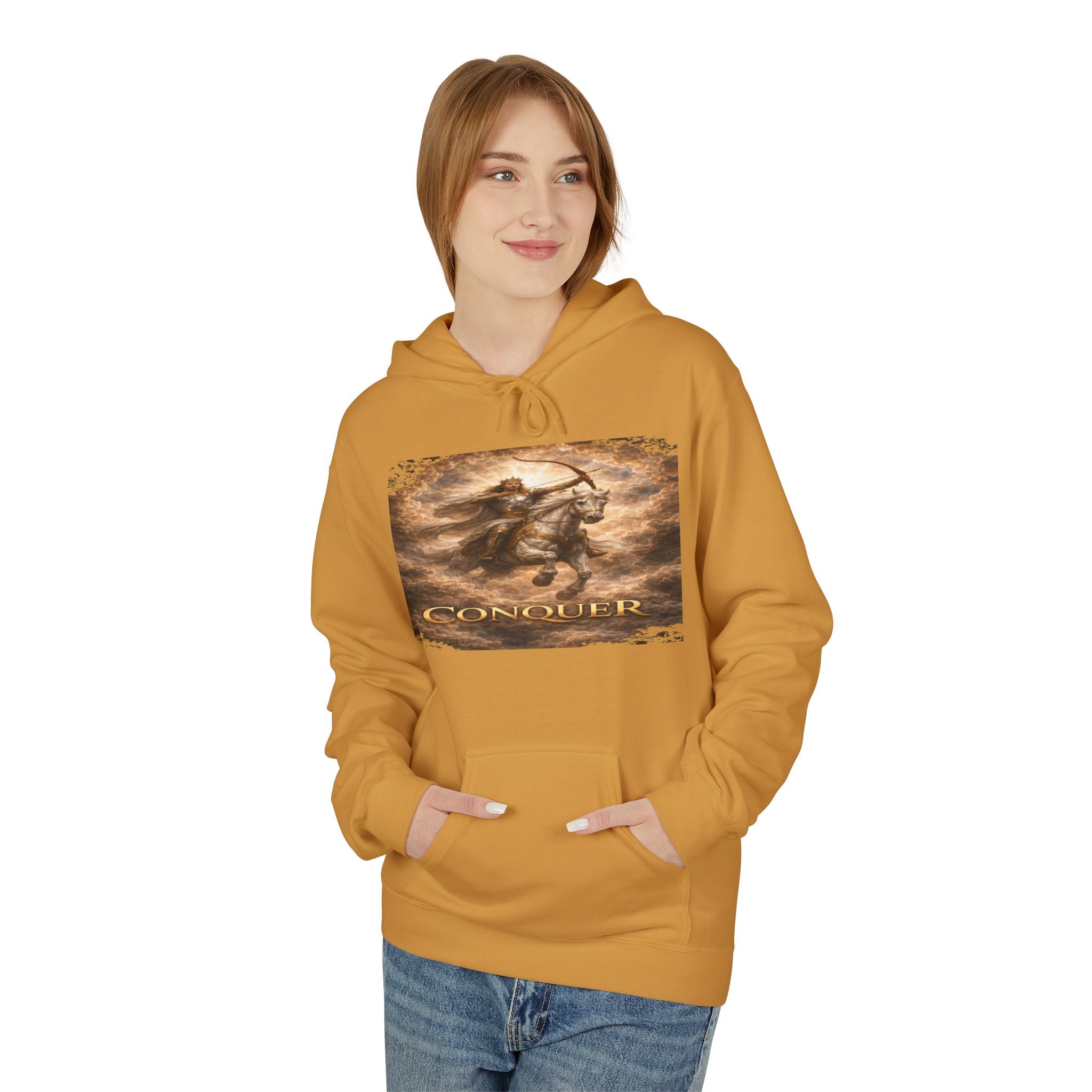 Revelation 6:1-2! And on the White horse was a rider the first horsemen of the apocalypse- Hoodie