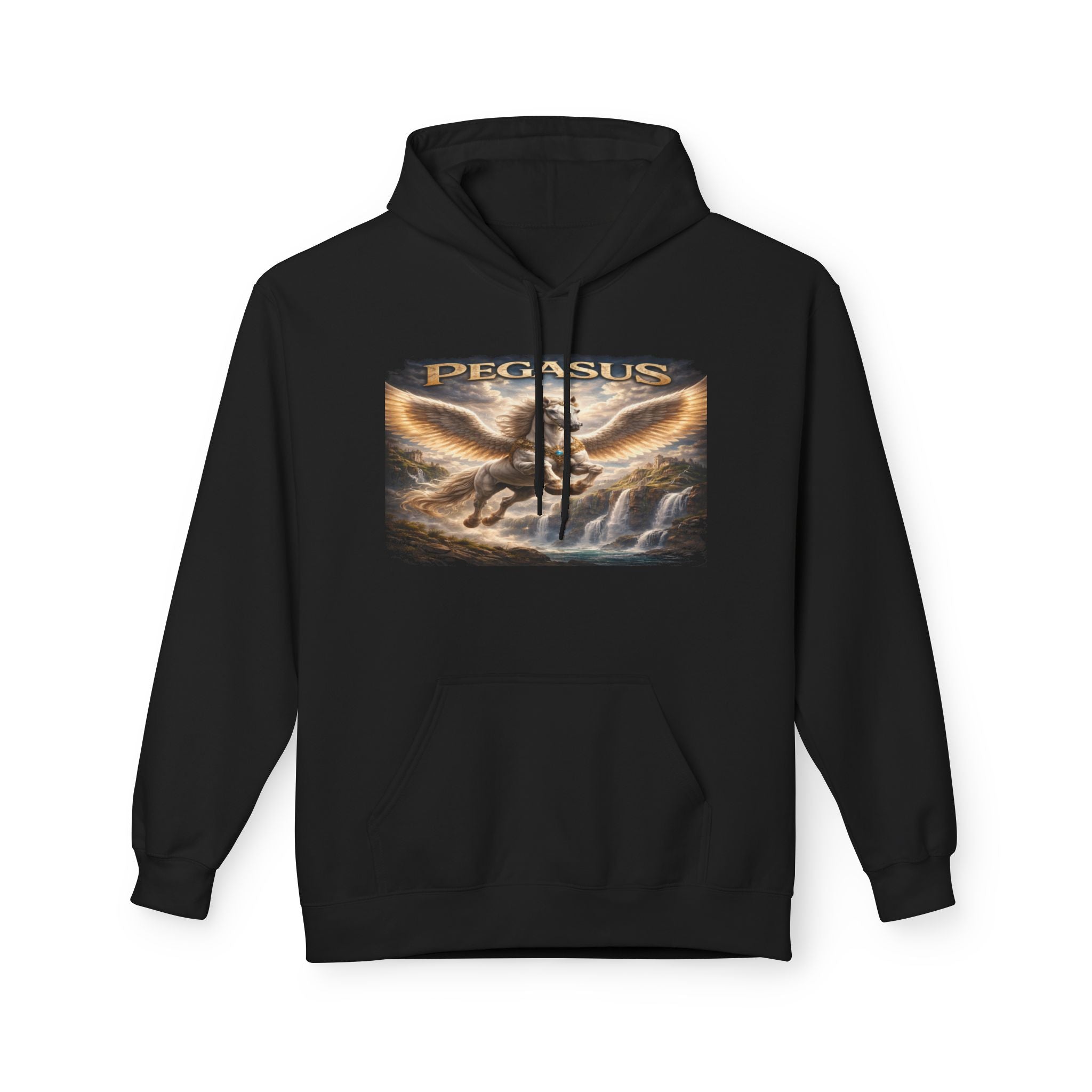 Pegasus Mythical Horse Hoodie — Vintage Winged Steed Graphic Sweatshirt