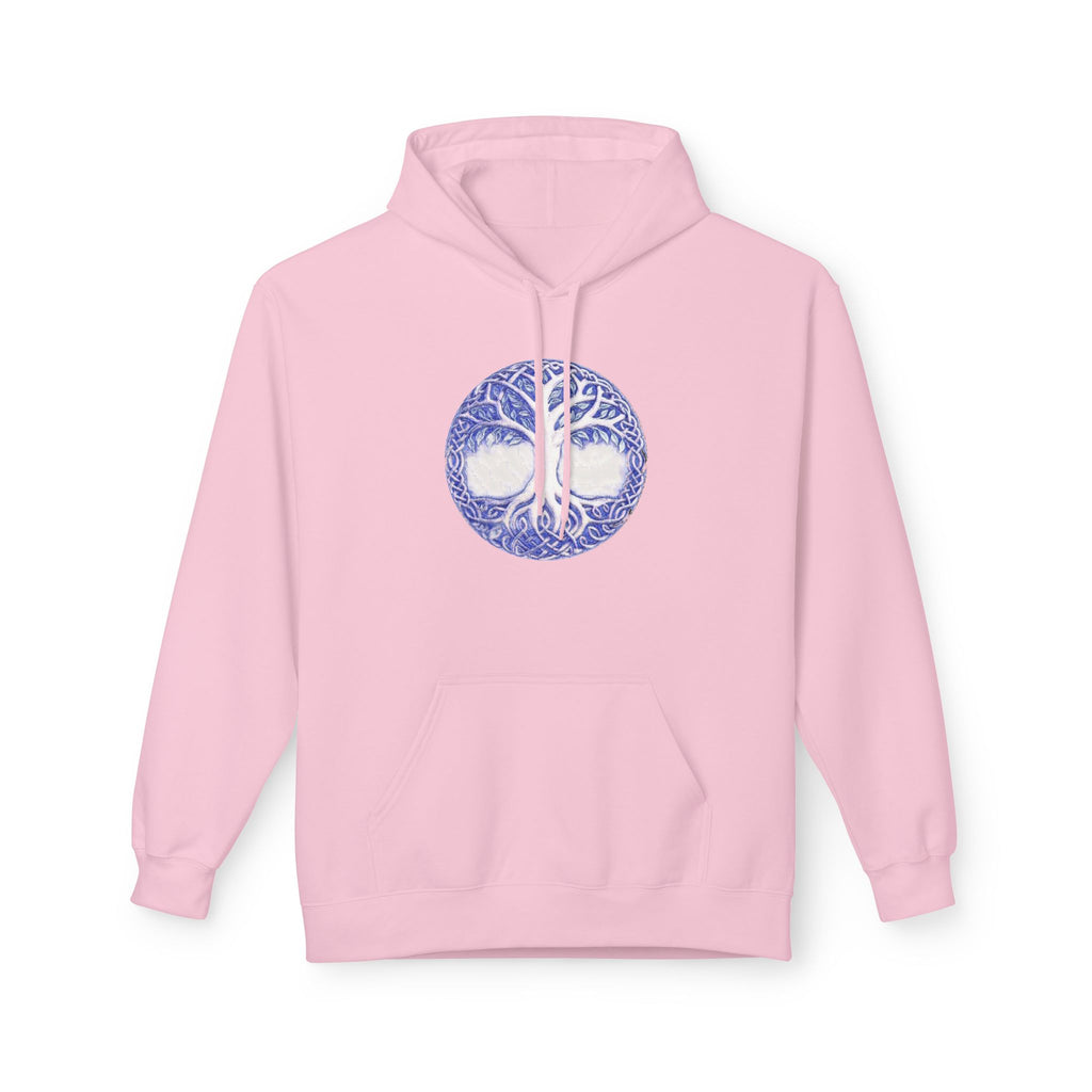 Yggdrasil, the Tree of Life Cotton Hoodie – Blue Mandala Woodland Graphic Pullover