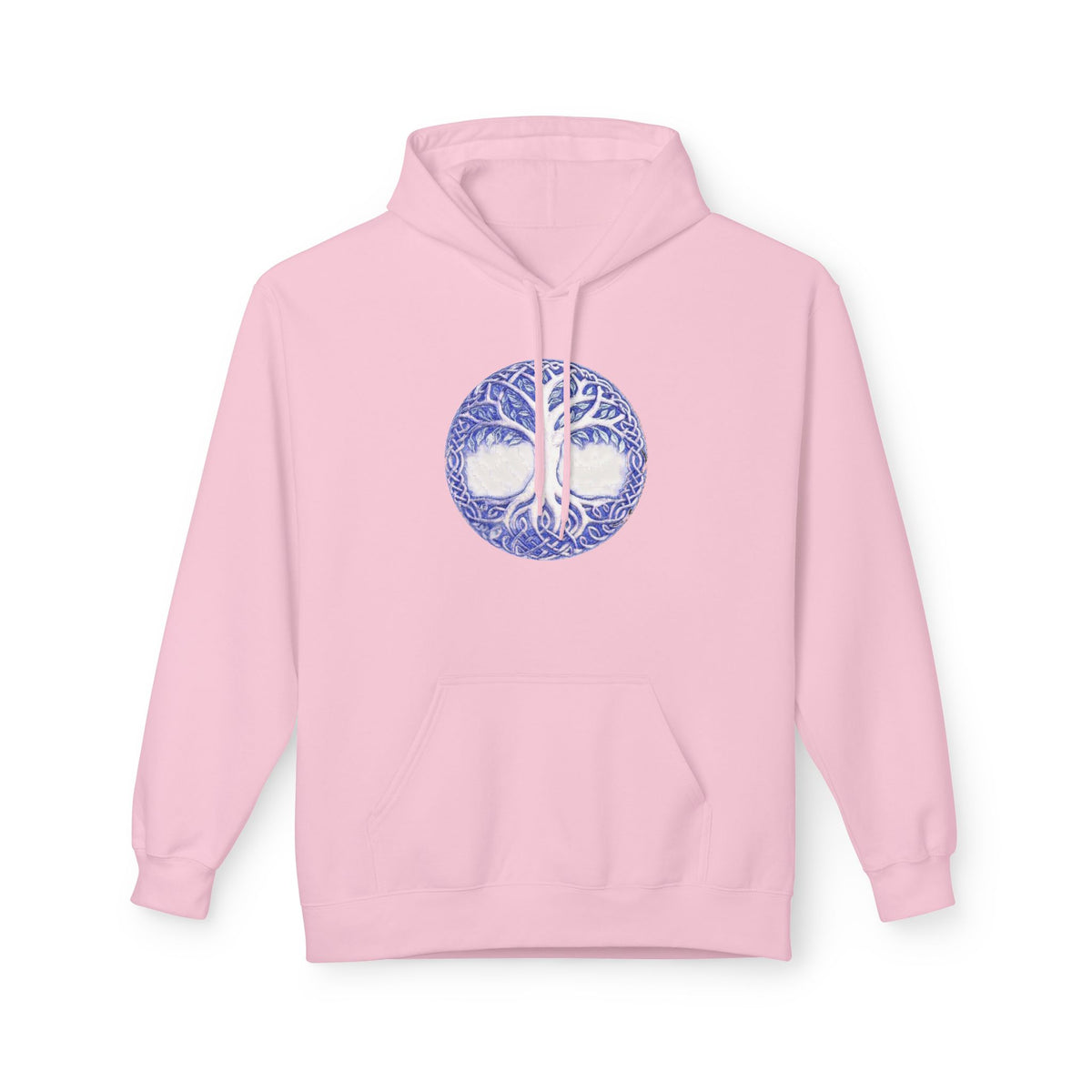 Yggdrasil, the Tree of Life Cotton Hoodie – Blue Mandala Woodland Graphic Pullover