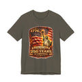Patriotic Tee – "1776 Forever Free: 250 Years of Freedom" Statue of Liberty Flag Shirt