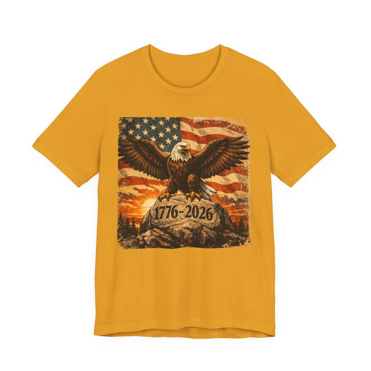 Patriotic Eagle Tee — 1776-2026 American Flag Graphic T-Shirt