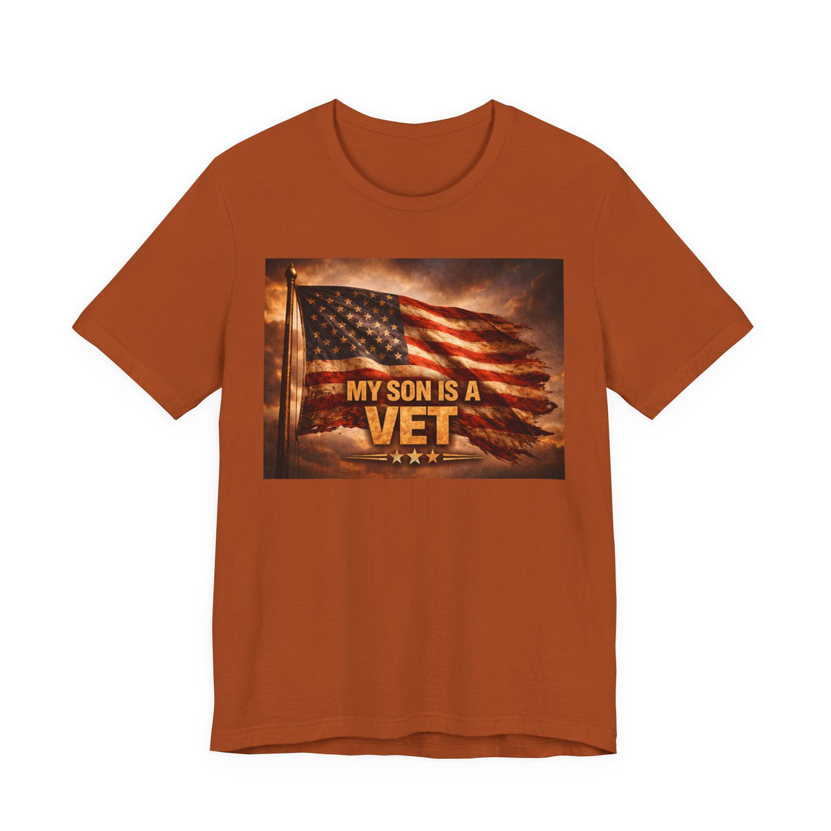 My son is a VET----Unisex Jersey Short Sleeve Tee