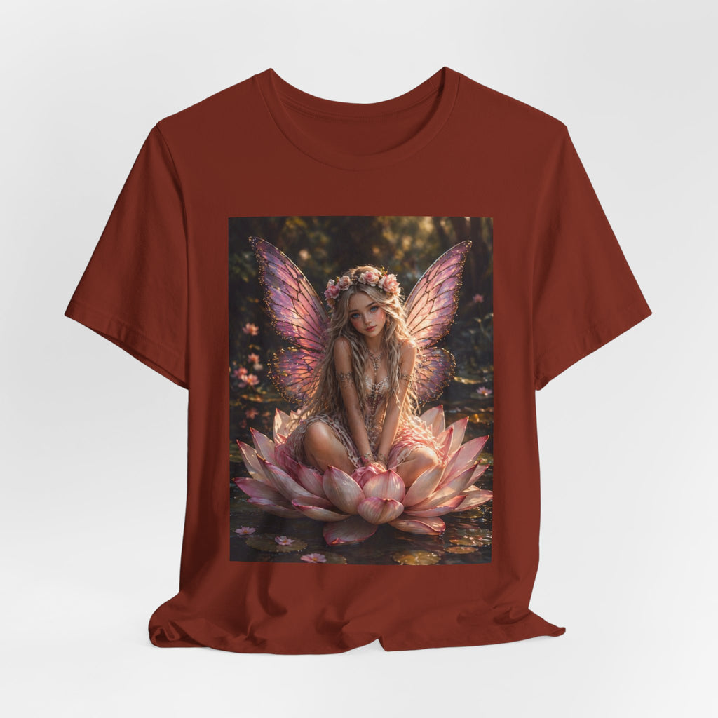 Fairy Lotus T-Shirt — Enchanted Winged Fairy Graphic Tee