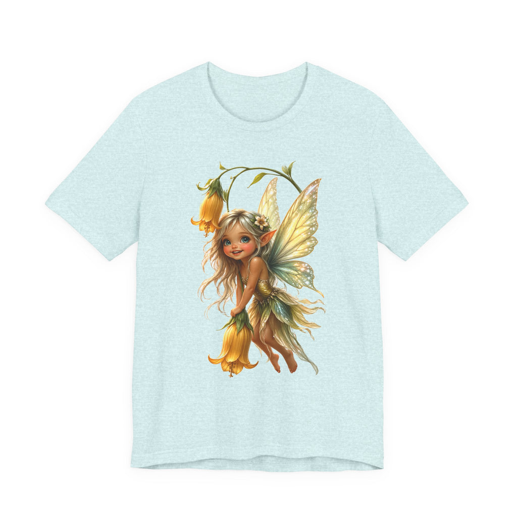 Fairy Flower T-Shirt — Whimsical Yellow Bell Fairy Graphic Tee