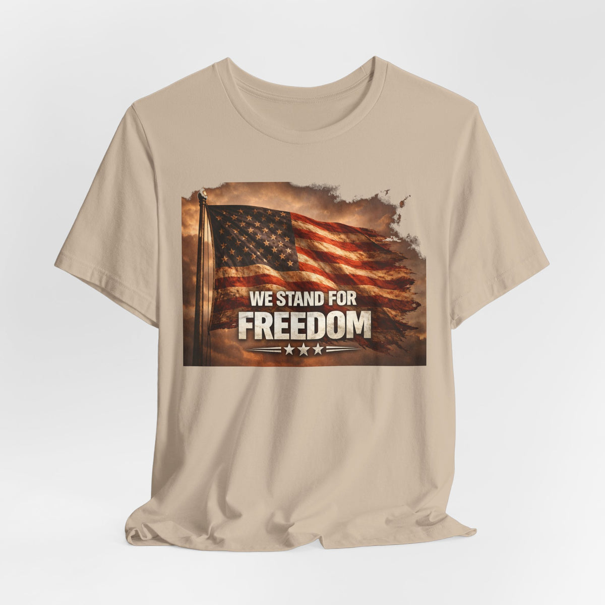 We Stand for Freedom T‑Shirt — Patriotic American Flag Tee (Veterans Day, 4th of July)