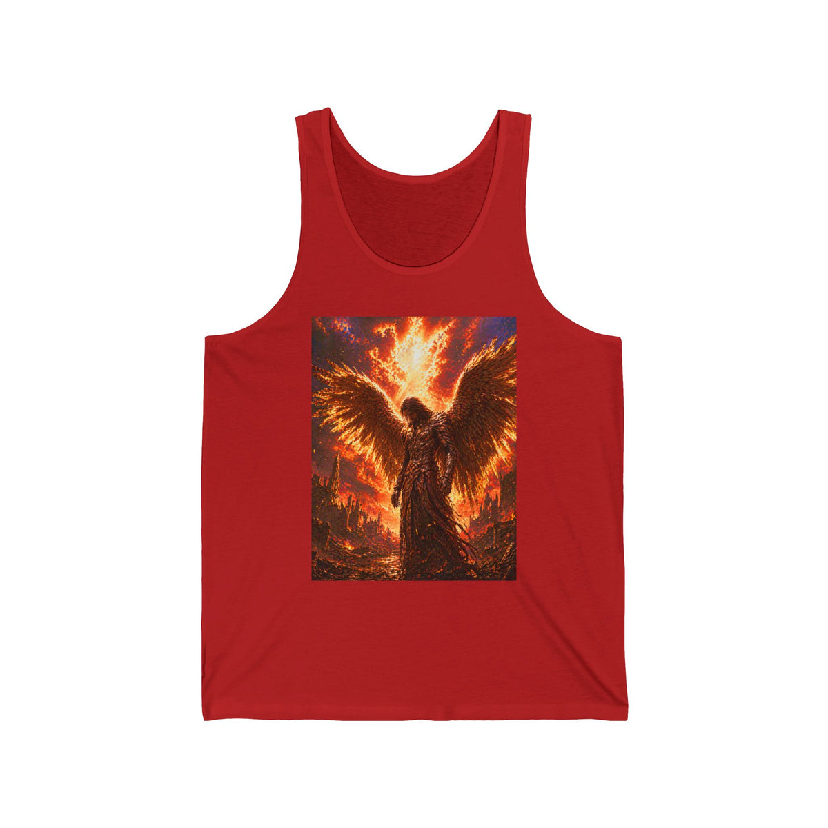 Fiery Angel Tank Top — Flaming Wings Graphic Tank