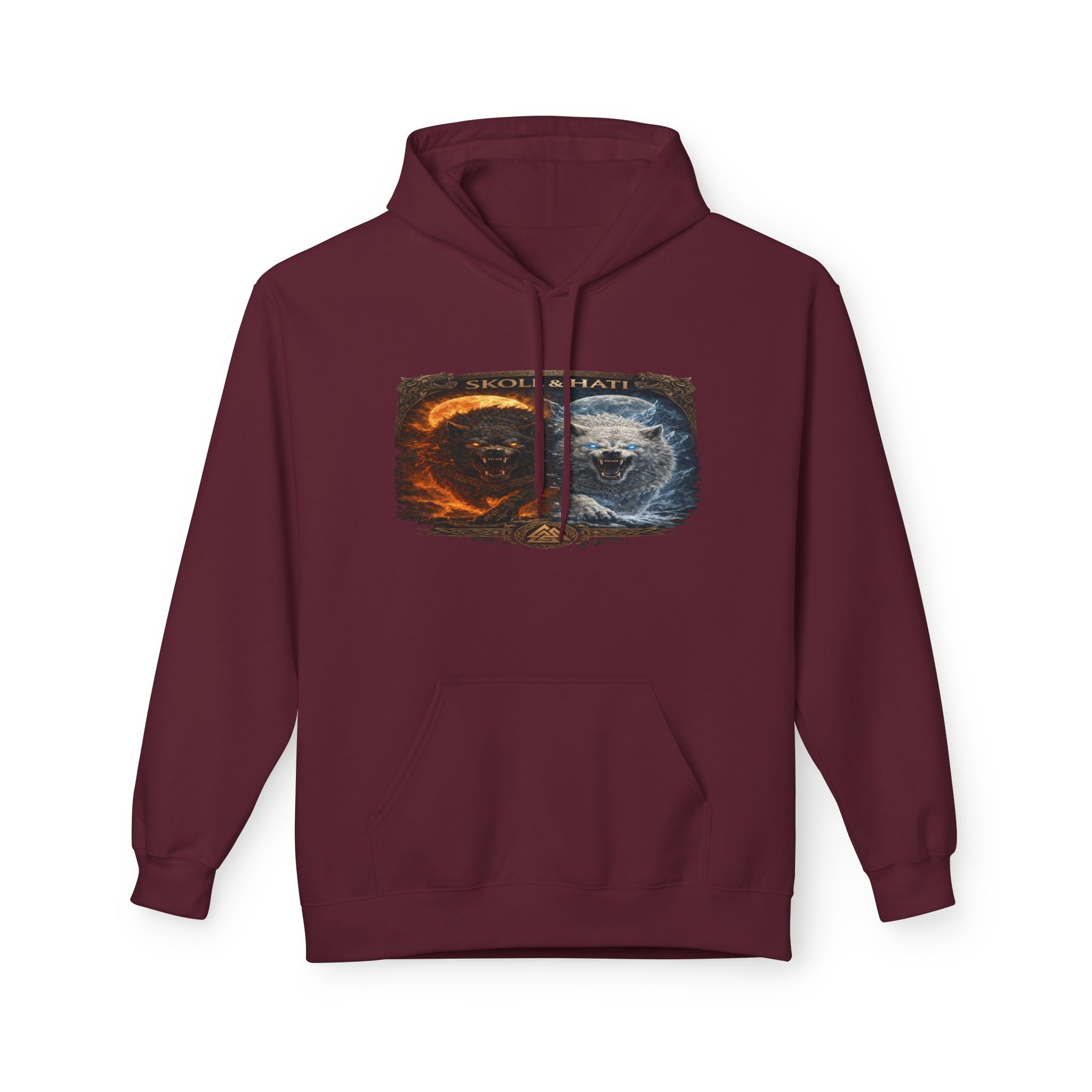 Skoll and Hati – The Wolves of the Sun and Moon Hoodie — Fire & Water Yin Yang Graphic Hoodie