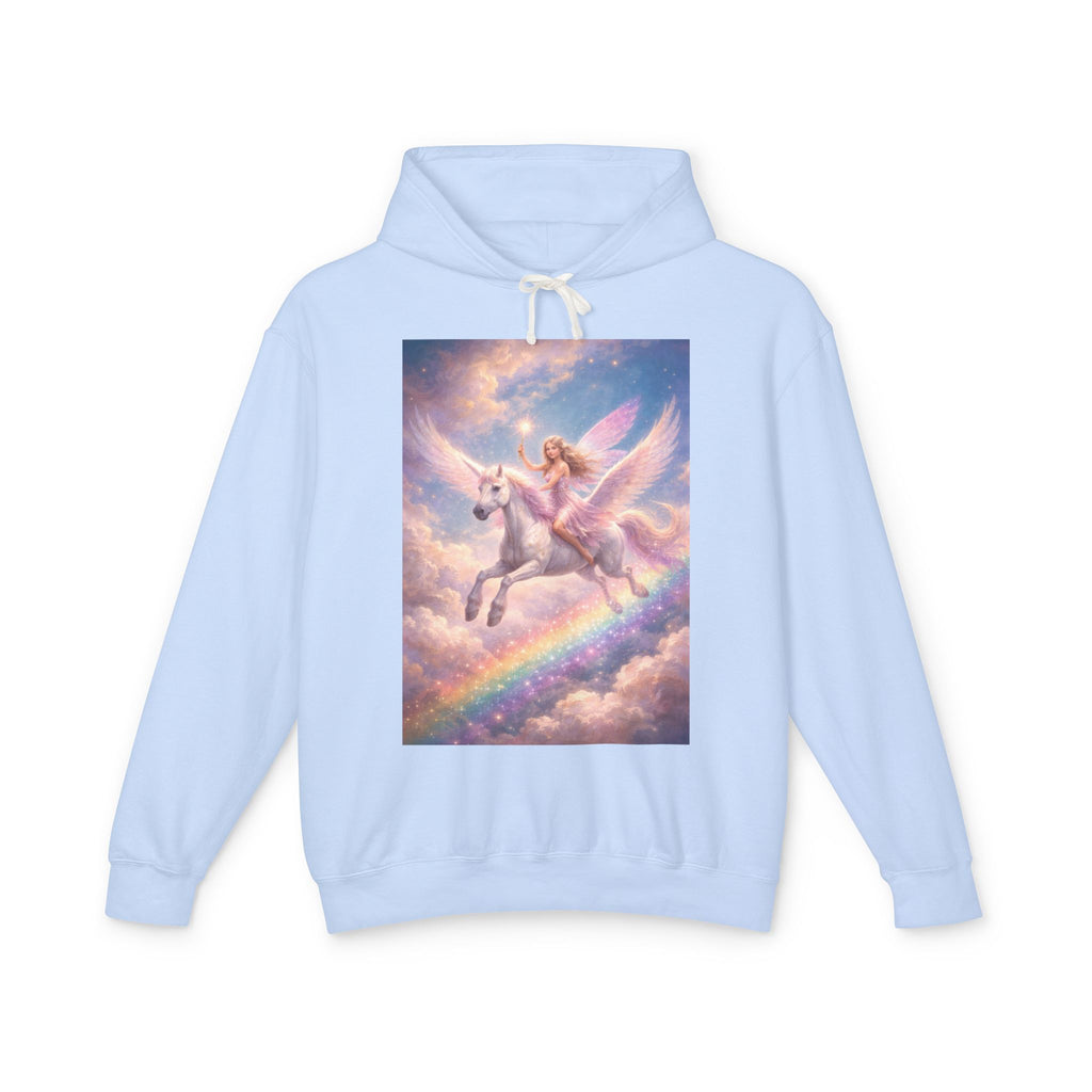 Pegasus & Fairy Rainbow Hoodie — Whimsical Unicorn Fantasy Pullover