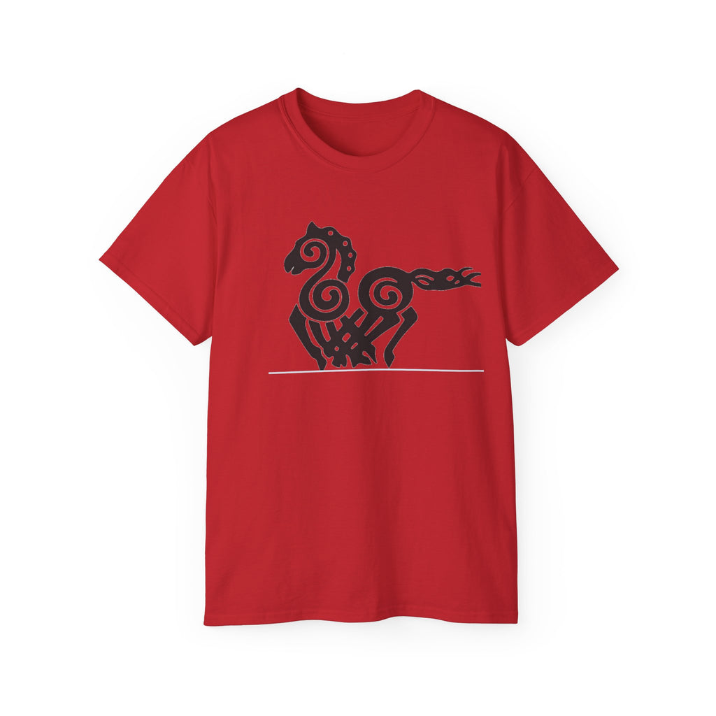 Sleipnir – Odin’s Eight-Legged Horse — Norse Mythic Stallion CottonT-Shirt