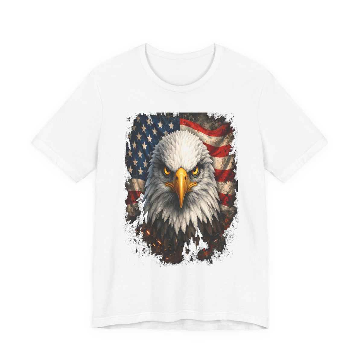 Patriotic Bald Eagle T-Shirt – American Flag Graphic Tee