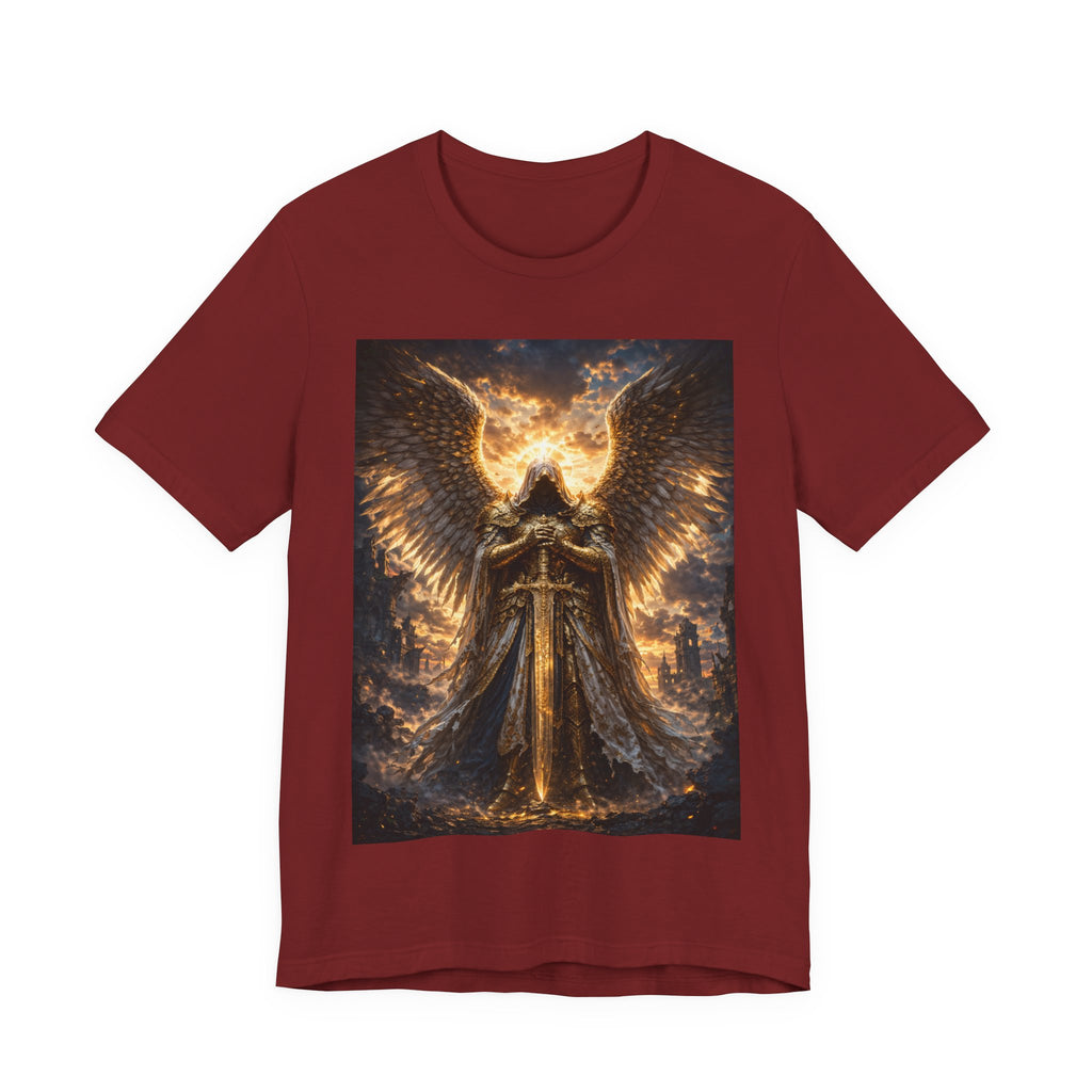 Angel Guardian T-Shirt — Golden Warrior Wings Graphic Tee