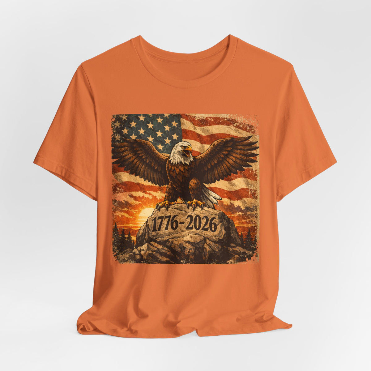 Patriotic Eagle Tee — 1776-2026 American Flag Graphic T-Shirt