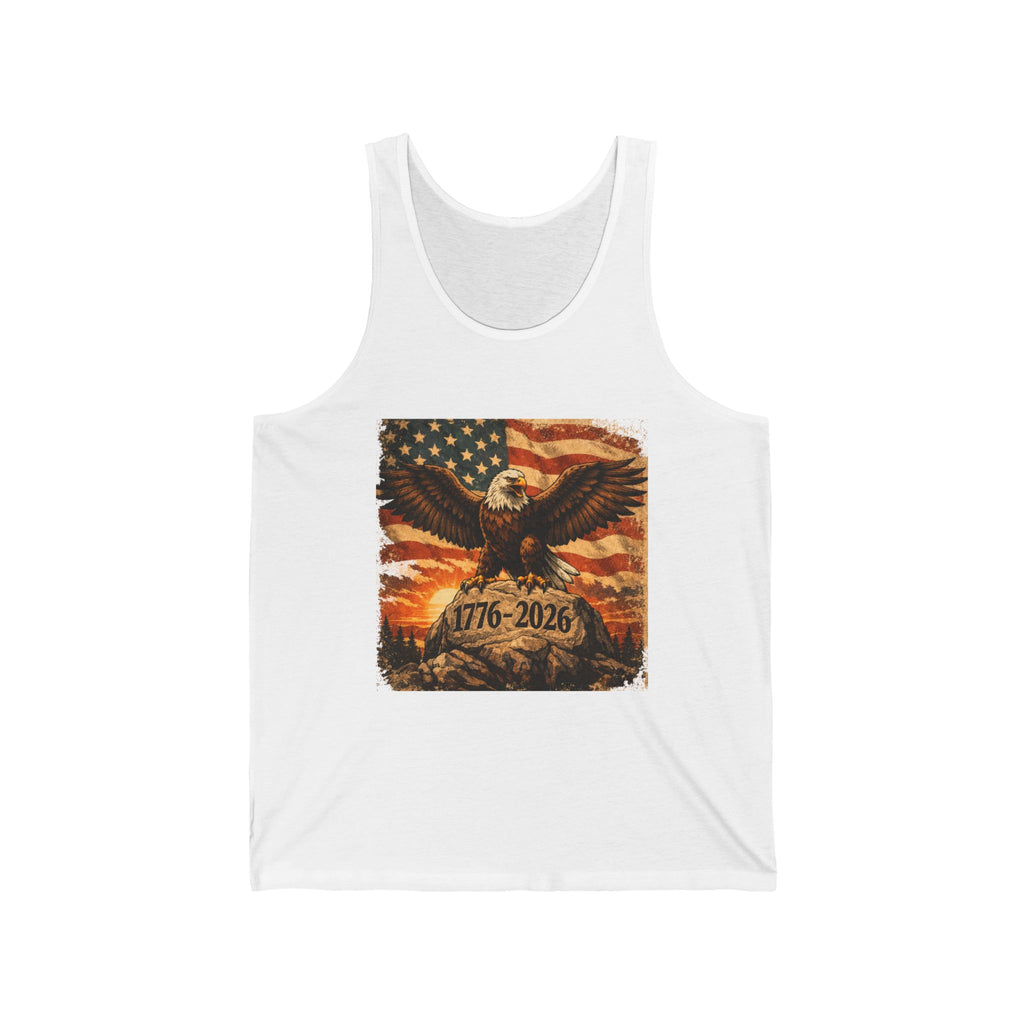 Patriotic Eagle Tank Top – 1776-2026 American Flag Independence Day Shirt