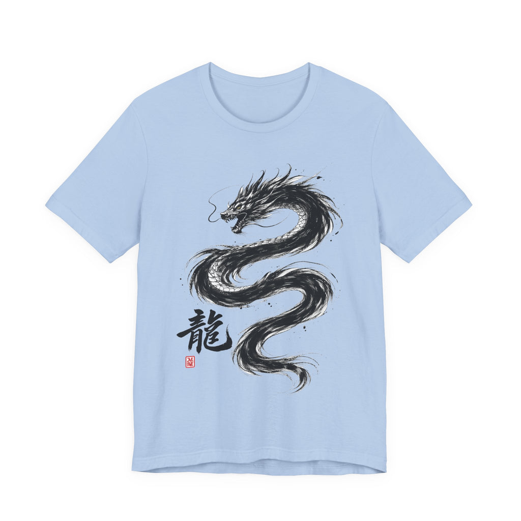 Dragon Brushstroke Tee — Asian Ink Dragon T-Shirt