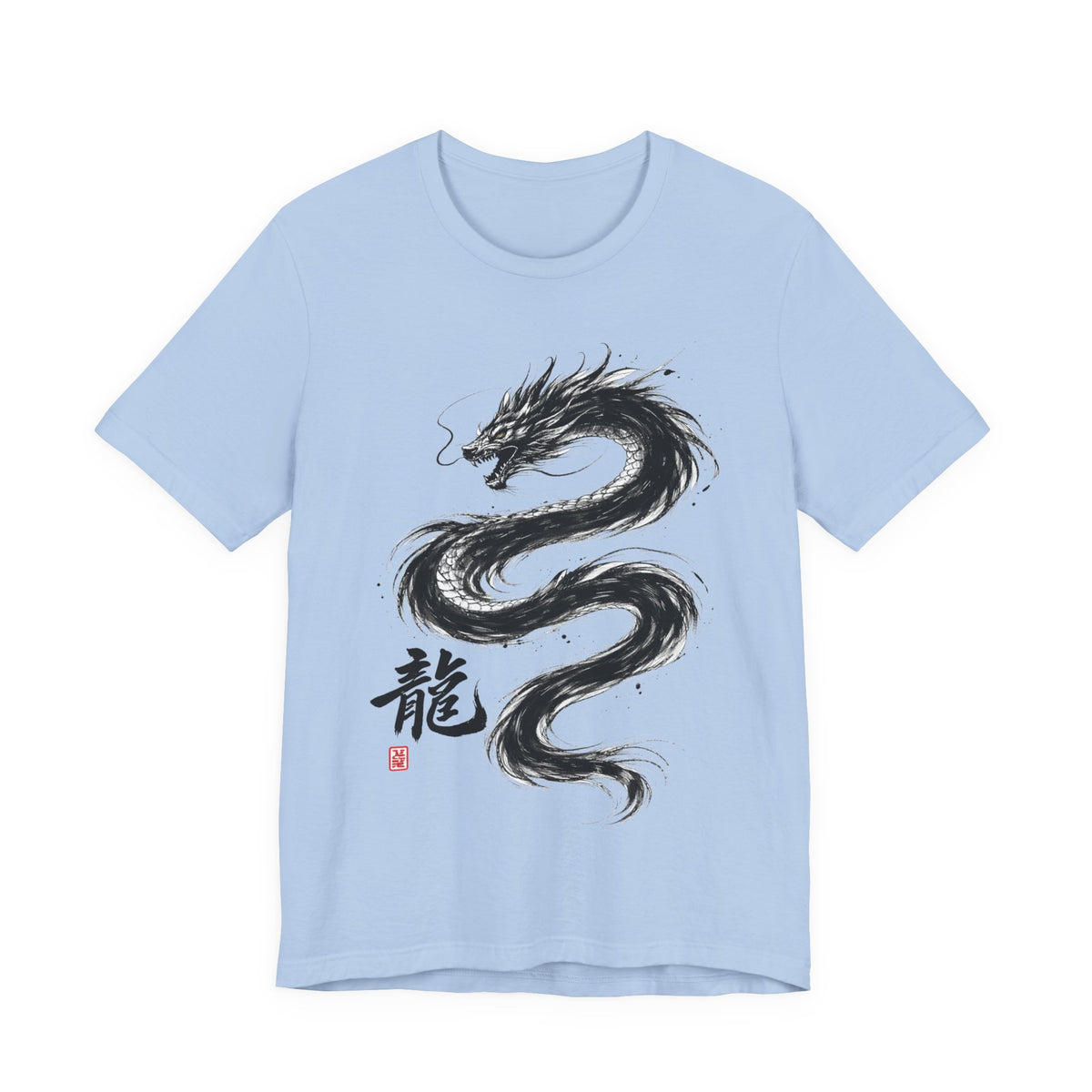 Dragon Brushstroke Tee — Asian Ink Dragon T-Shirt