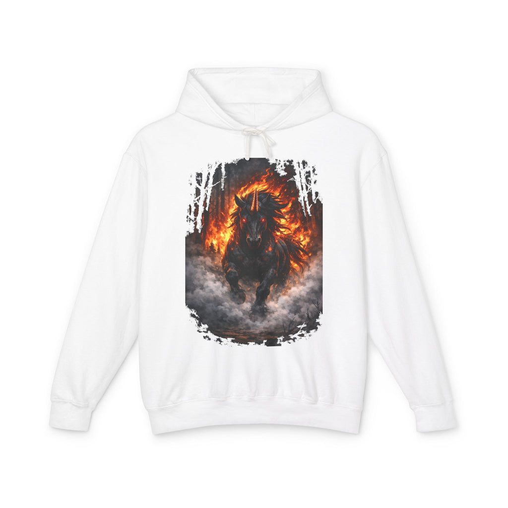 Fiery Horse Hoodie — Flaming Stallion Graphic Sweatshirt