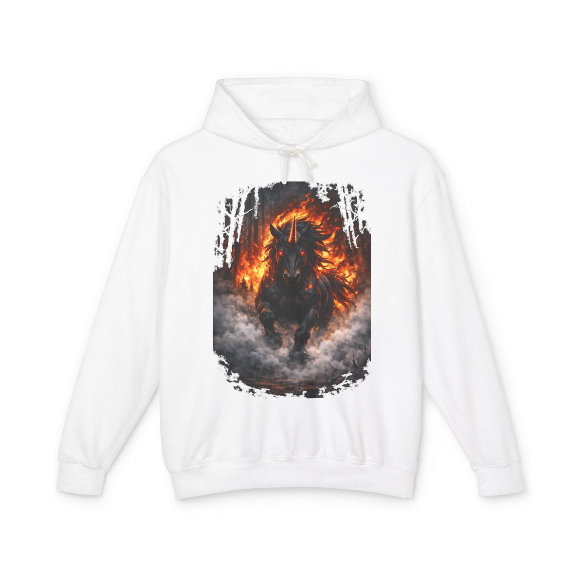Fiery Horse Hoodie — Flaming Stallion Graphic Sweatshirt