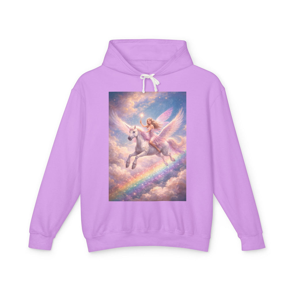 Pegasus & Fairy Rainbow Hoodie — Whimsical Unicorn Fantasy Pullover