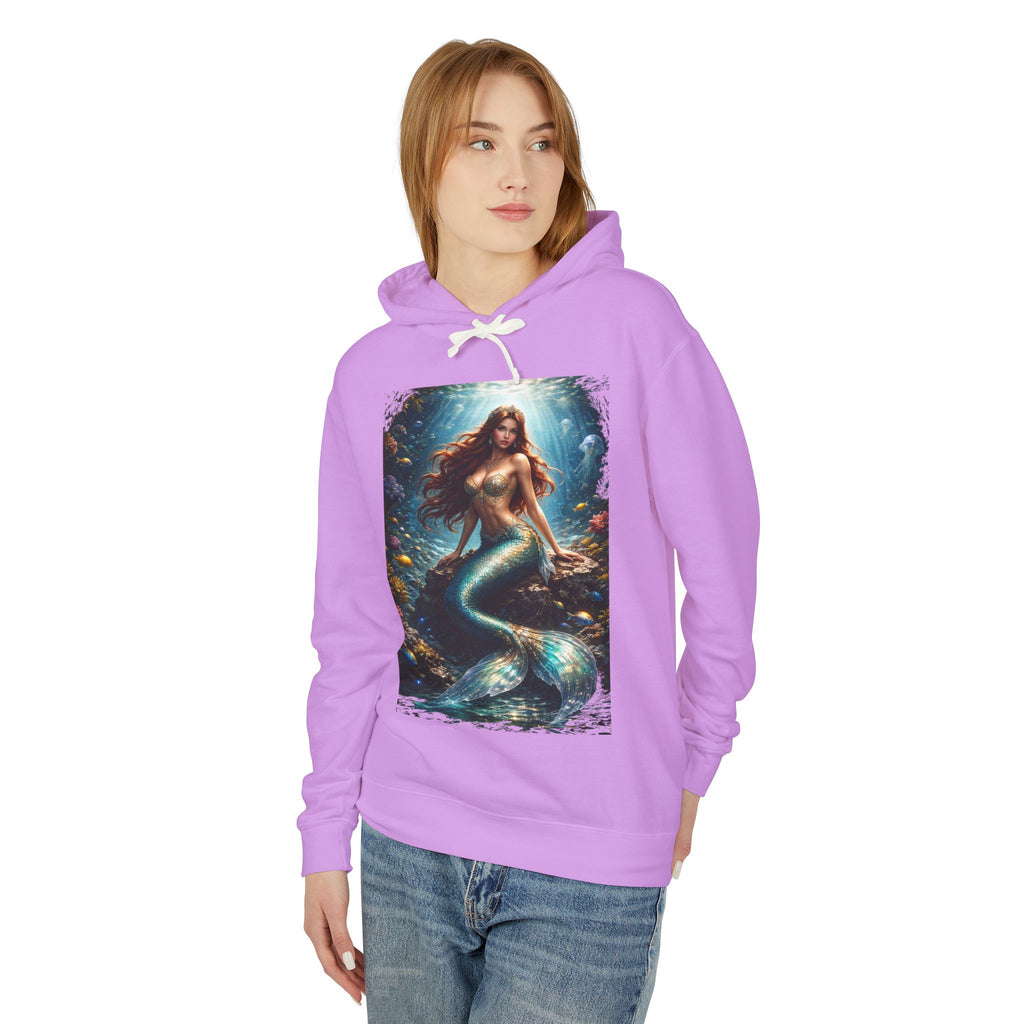 Mermaid Art Hooded Sweatshirt — Mystical Ocean Fantasy Hoodie