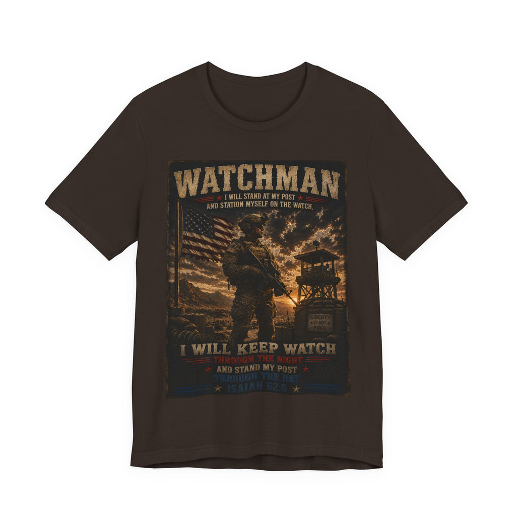 Watchman T-Shirt – I Will Keep Watch Military Veteran Tribute Tee