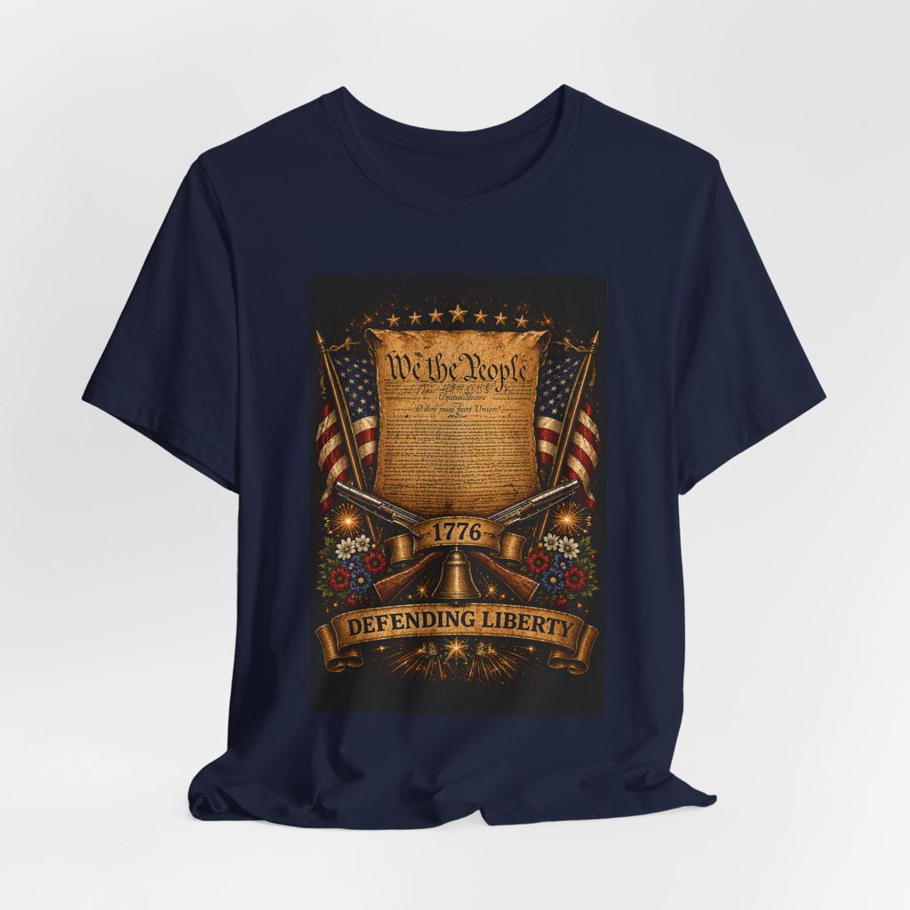 Defending Liberty 1776 T-Shirt — 'We the People' Patriotic Constitution Tee