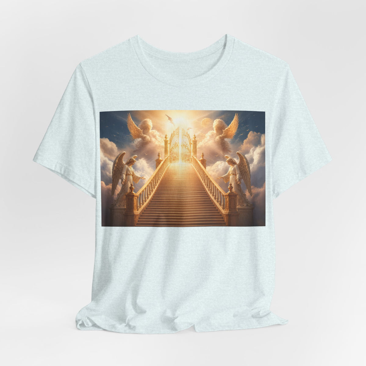 Heavenly Stairway T‑Shirt — Golden Gates Angelic Design