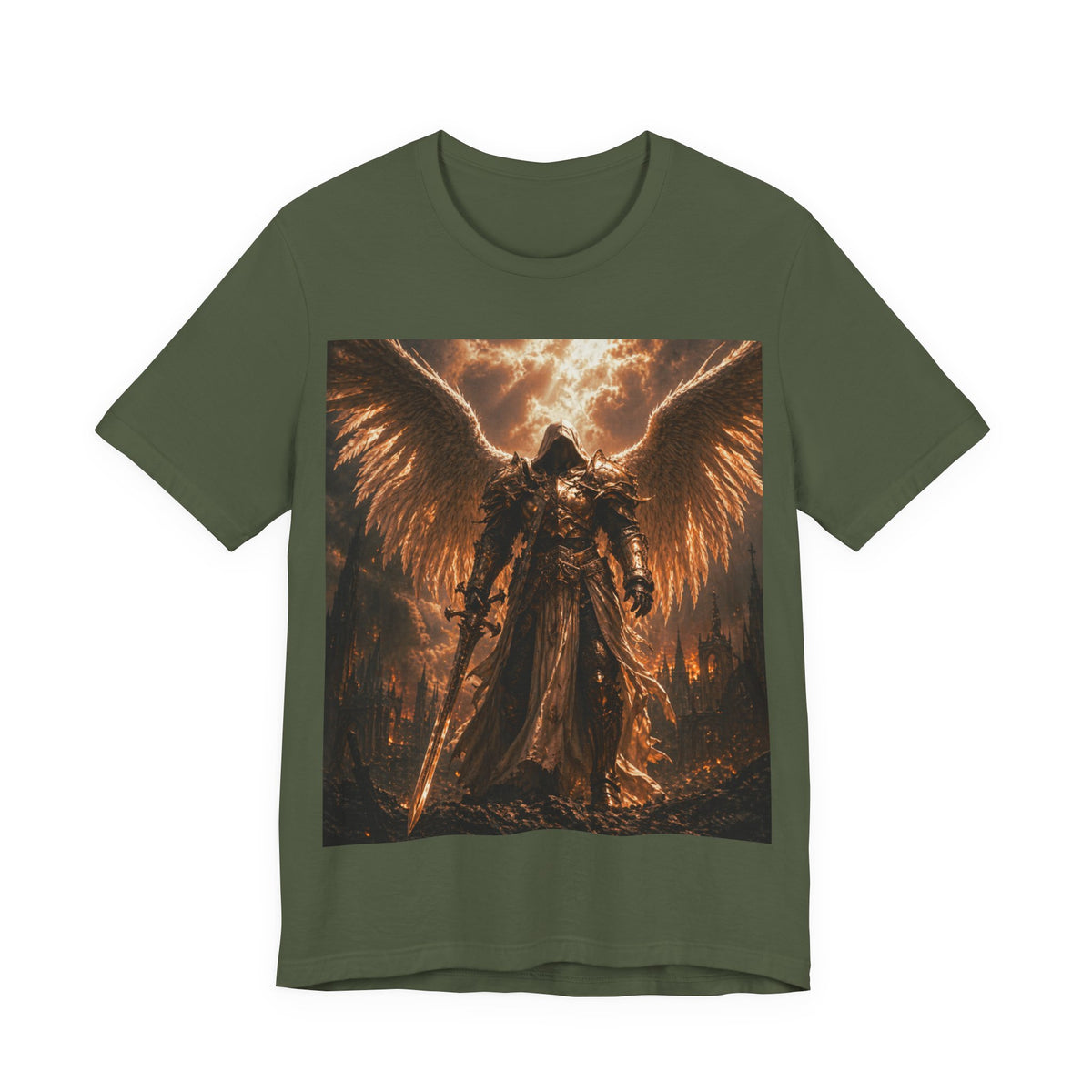 Guaredain Angle -Unisex Jersey Short Sleeve Tee -Warrior of God