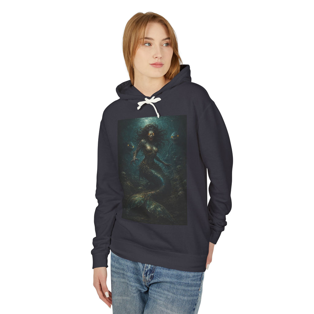 Mermaid Abyss Hoodie — Dark Ocean Fantasy Graphic Sweatshirt