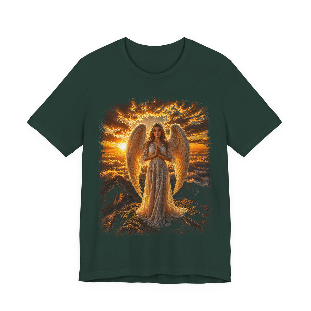 Angel Sunset Tee — Spiritual Guardian Wings T-Shirt