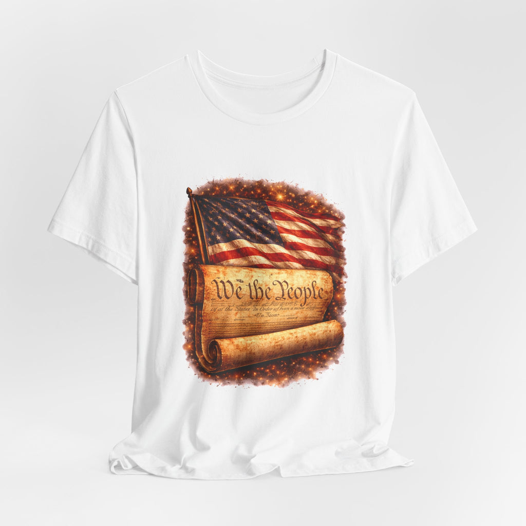 Patriotic 'We the People' T-Shirt — American Flag & Constitution Tee