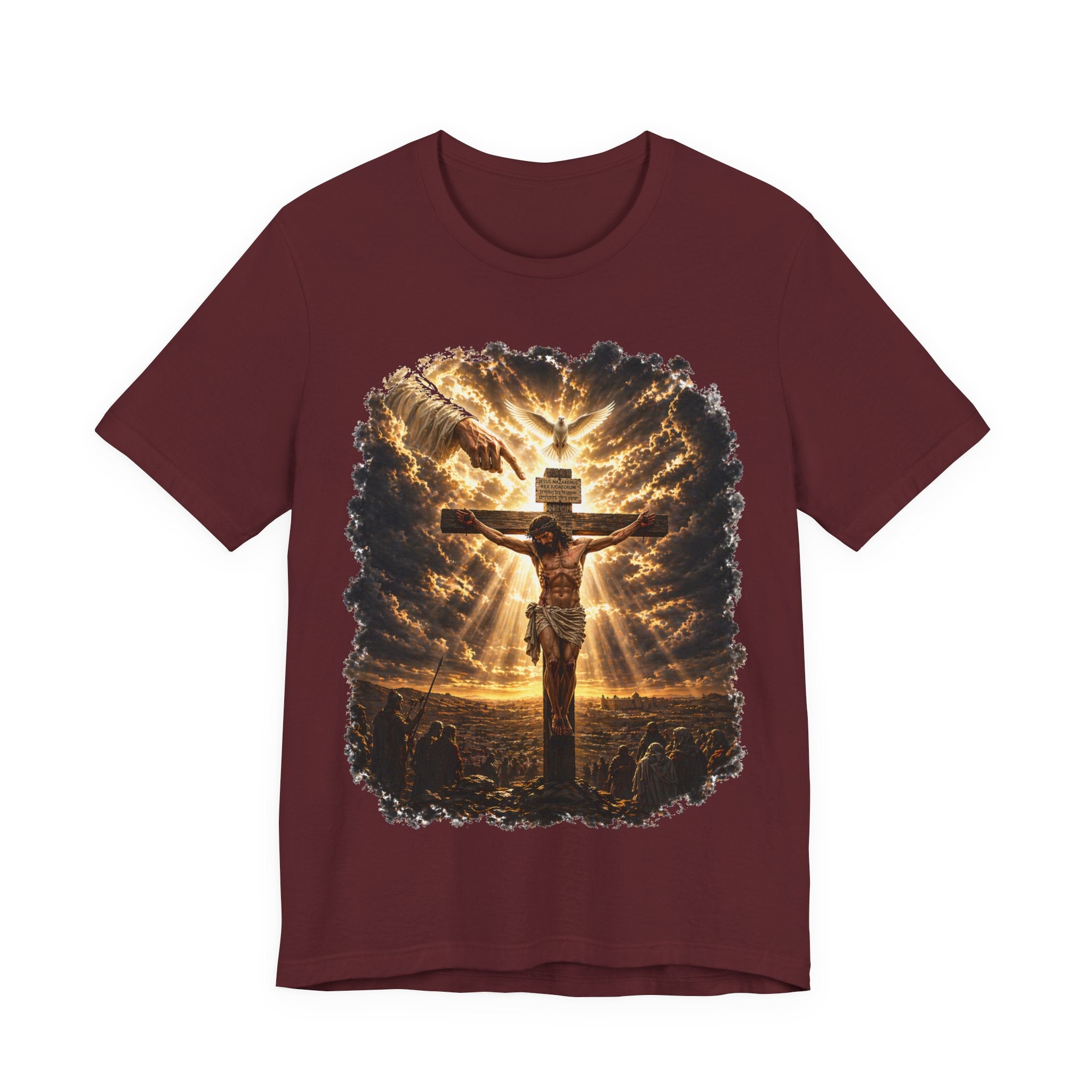 Crucifixion Sunrise T-Shirt — Jesus on the Cross Spiritual Faith Tee