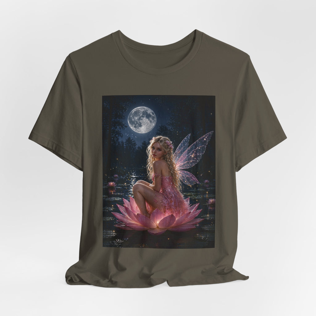 Moonlit Fairy T‑Shirt — Ethereal Lotus Fairy Graphic Tee
