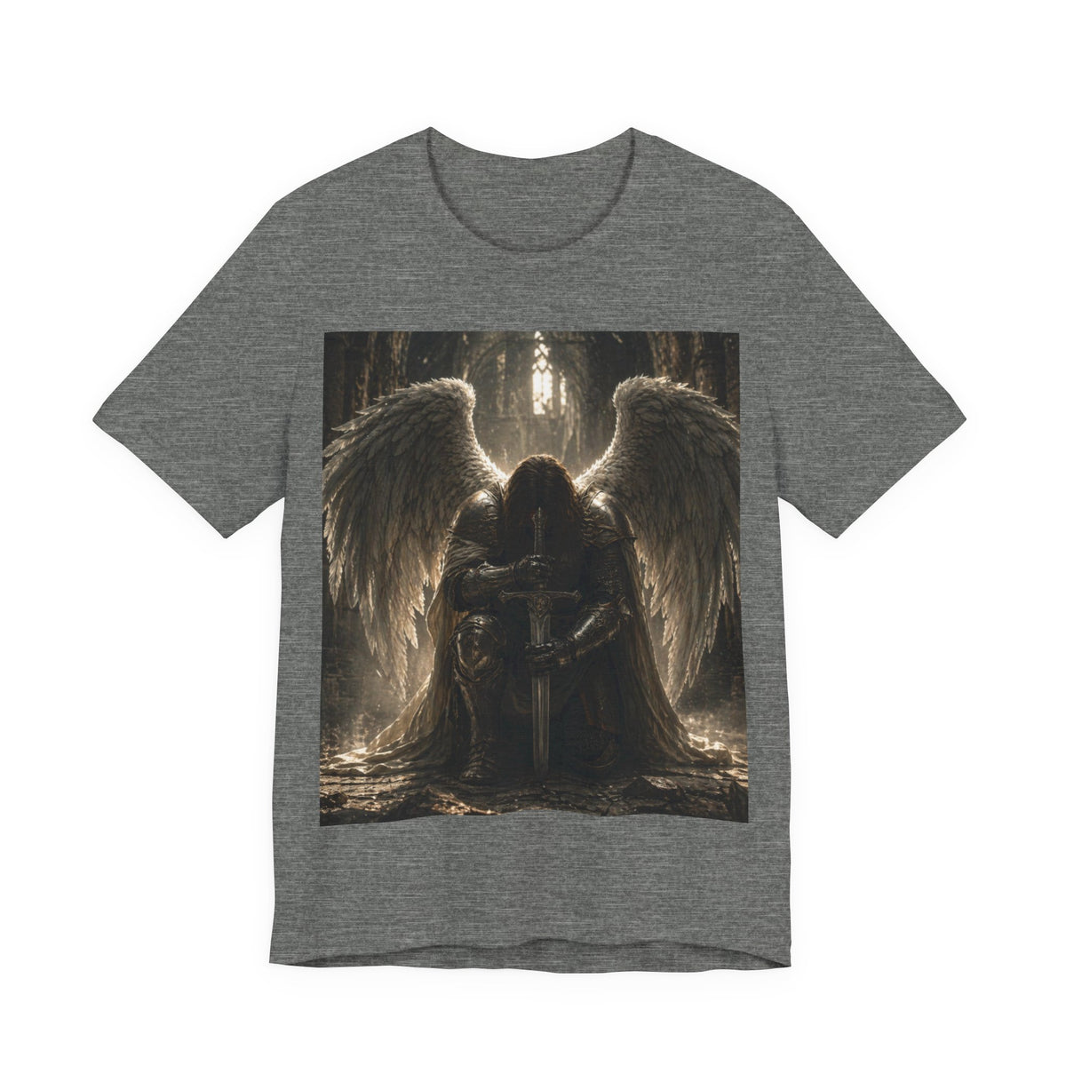 Dark Angel Graphic Tee — Gothic Winged Angel Art T-Shirt