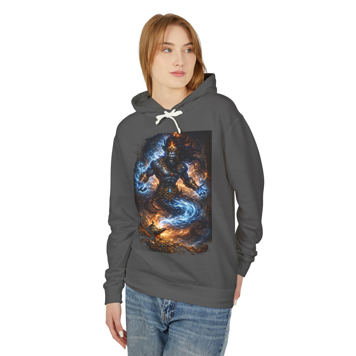 Jinn Hoodie — Mystic Fire & Water Fantasy Sweatshirt