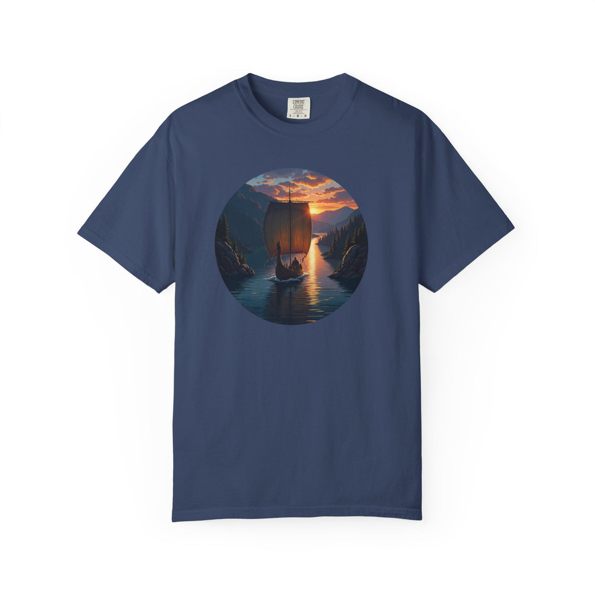 Viking Ship Garment-Dyed T-shirt