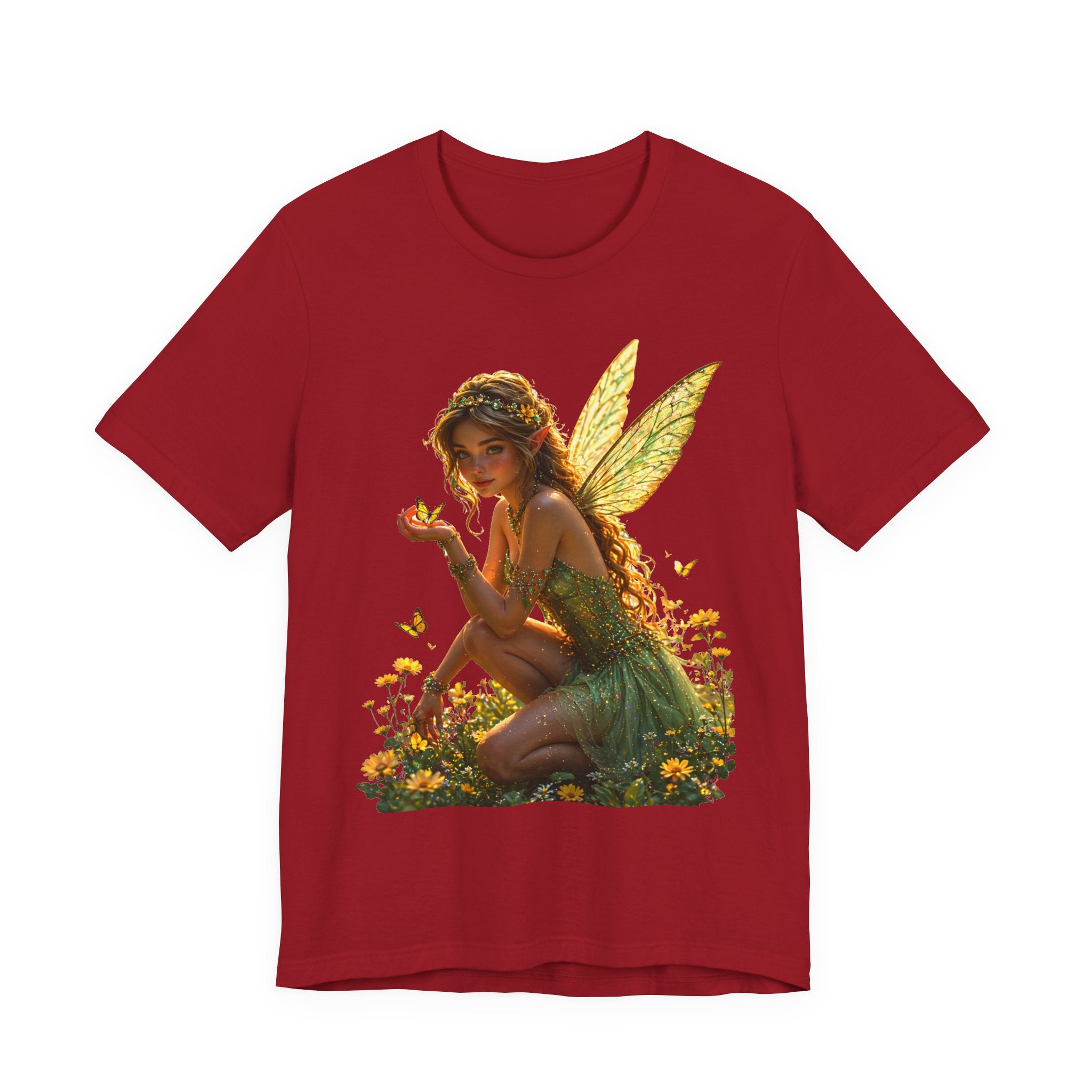 Fairy Garden T‑Shirt — Whimsical Sunlit Fairy Illustration Tee
