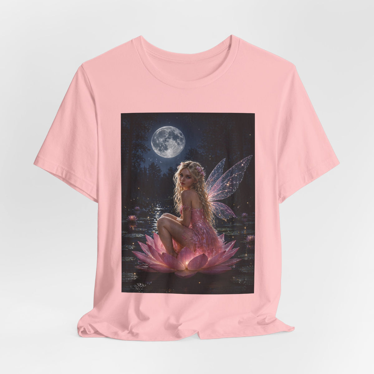 Moonlit Fairy T‑Shirt — Ethereal Lotus Fairy Graphic Tee