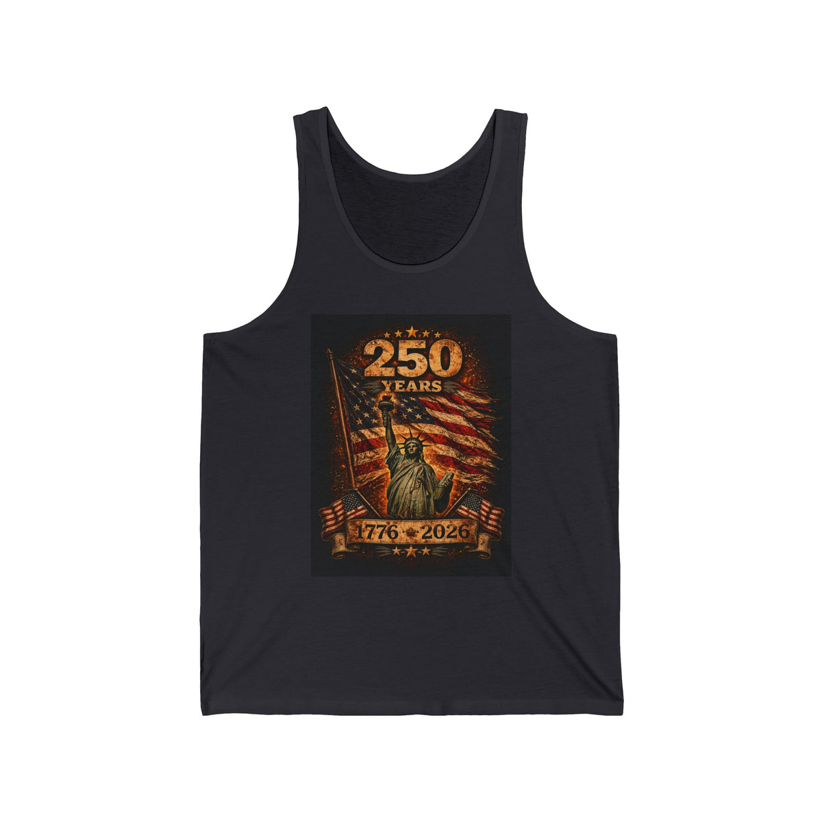 250 Years Statue of Liberty Tank Top - 1776-2026 Patriotic American Flag Memorial Tank