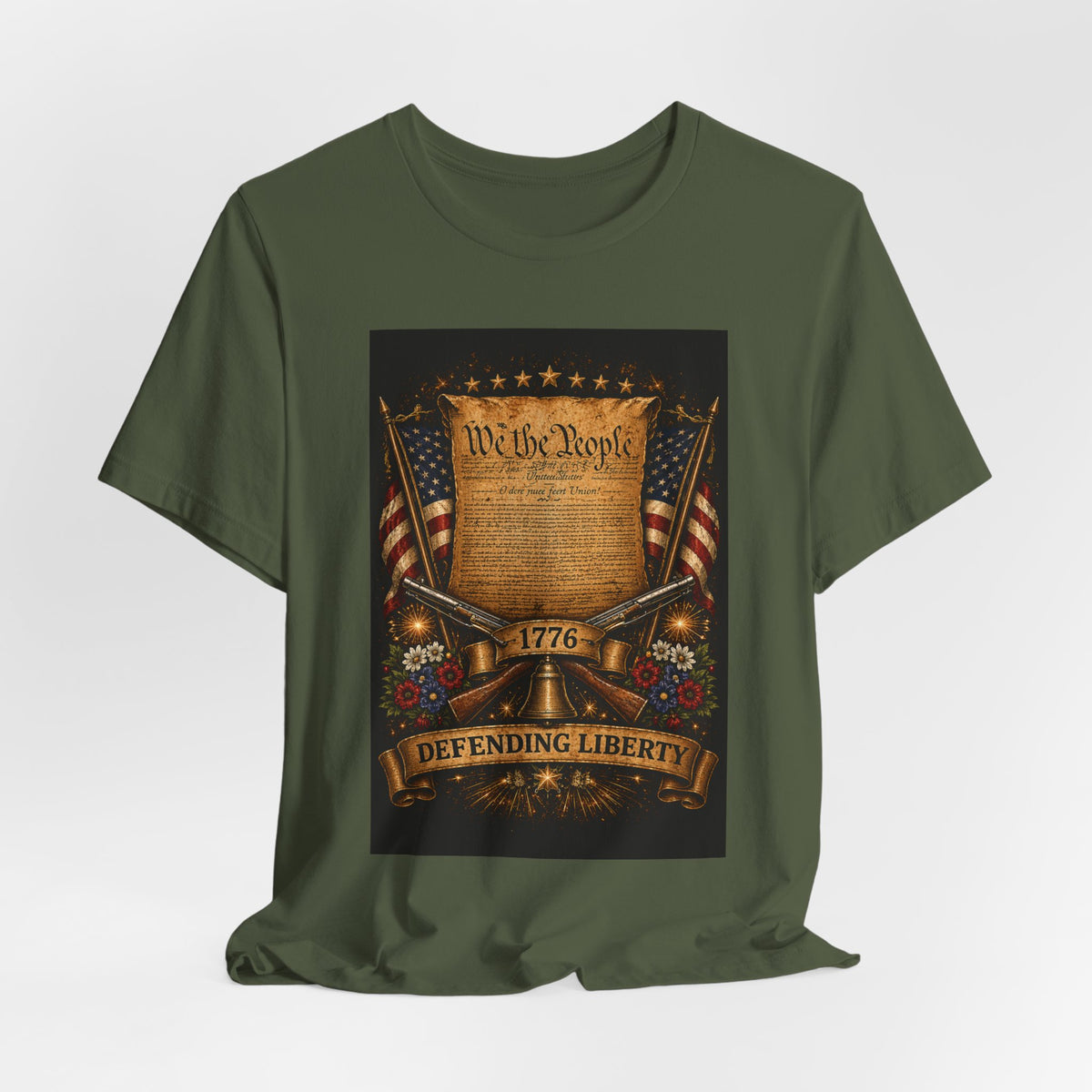Defending Liberty 1776 T-Shirt — 'We the People' Patriotic Constitution Tee