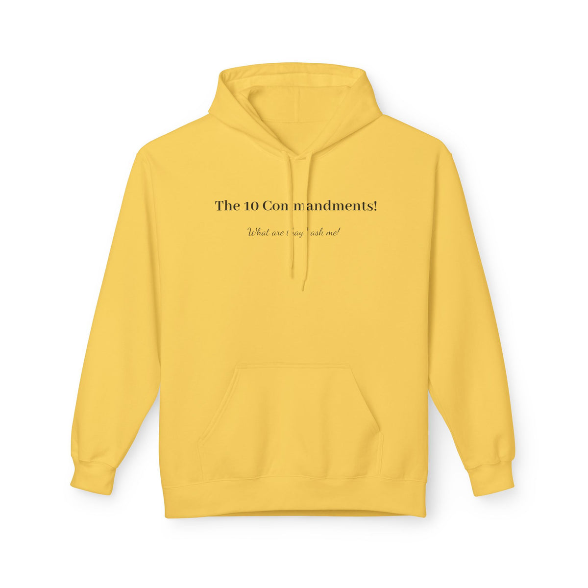 "The 10 Commandments" Script List Back Print Christian Faith Pullover