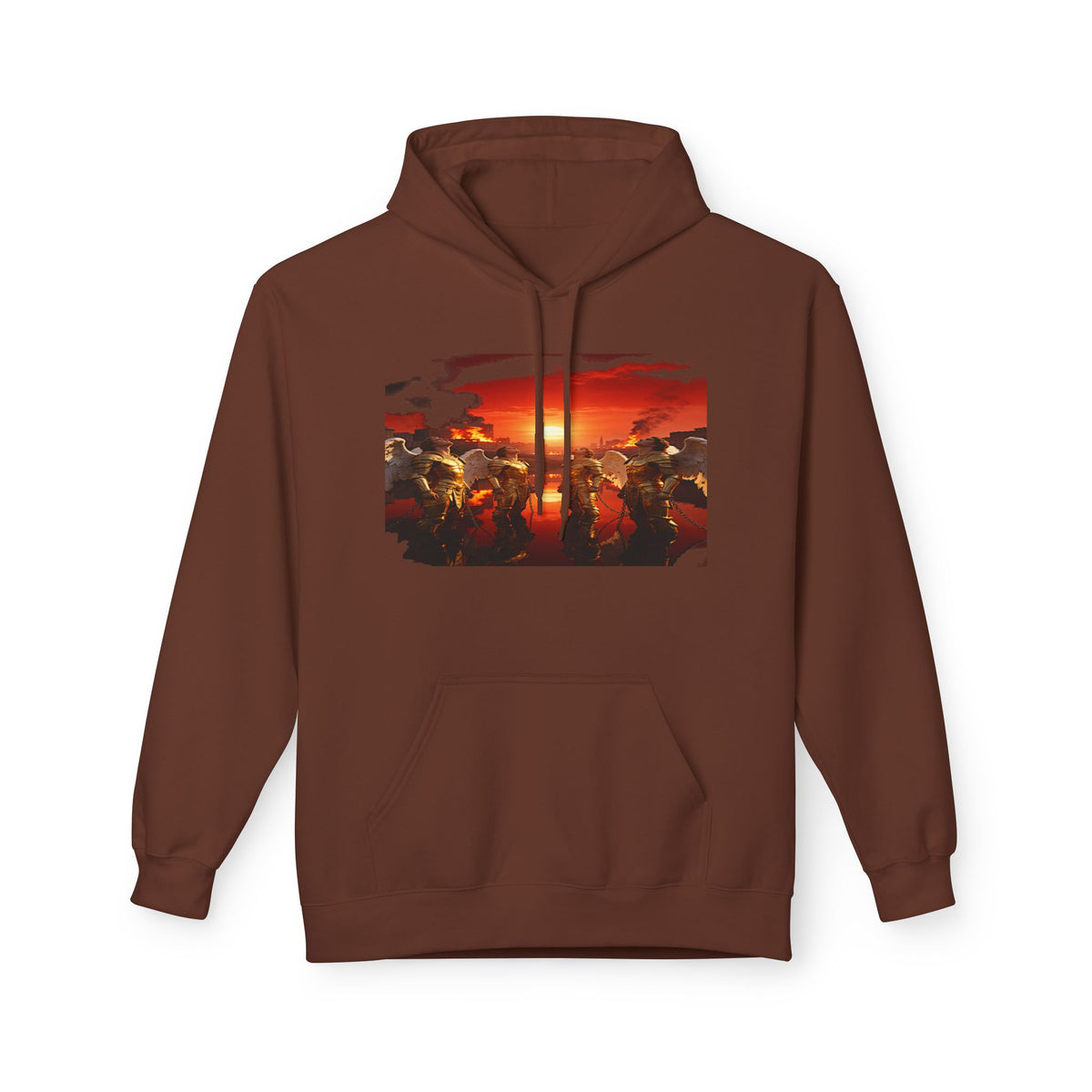 Revelation 7:1 End of times-Four angels standing on the four corners of the earth as seen from heaven-Art Graphic Pullover