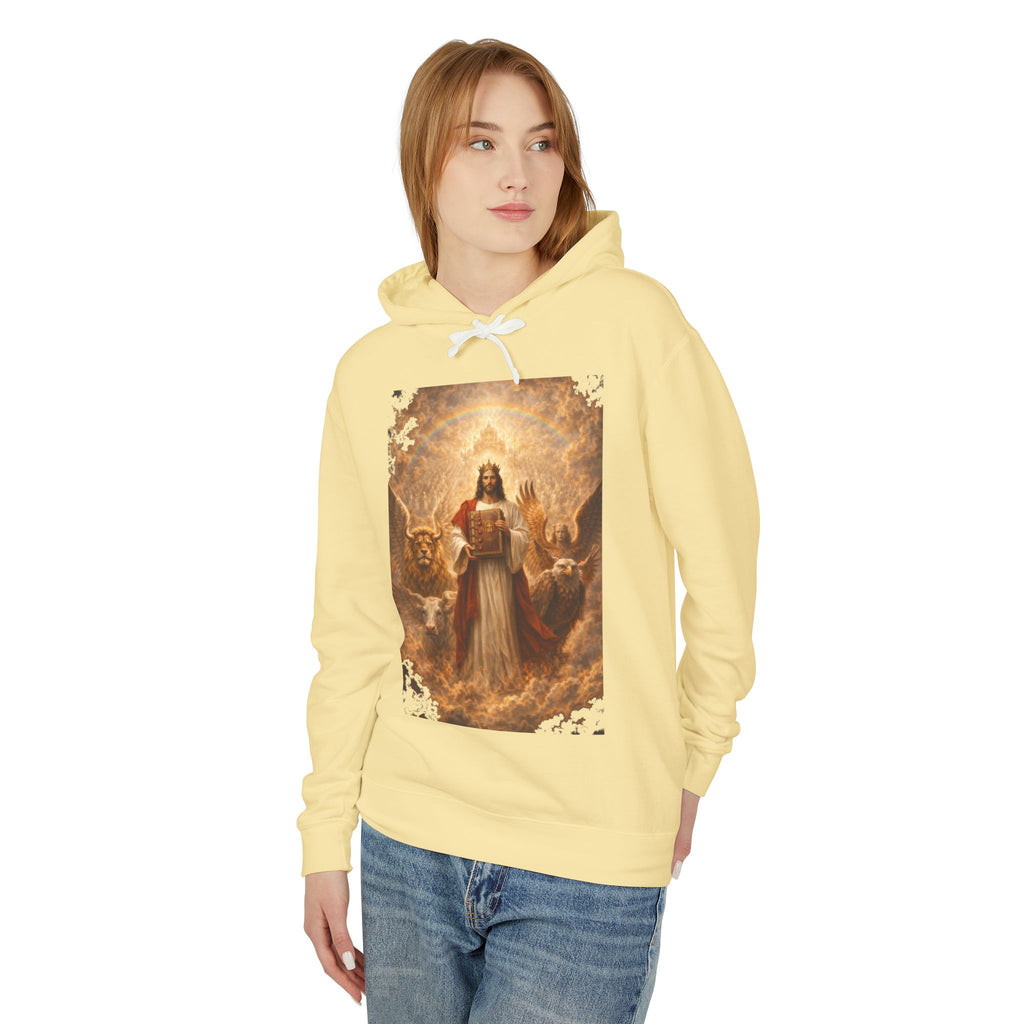 Revelation 5-10 Jesus Christ Illustration Hoodie — Religious Faith Graphic Hoodie