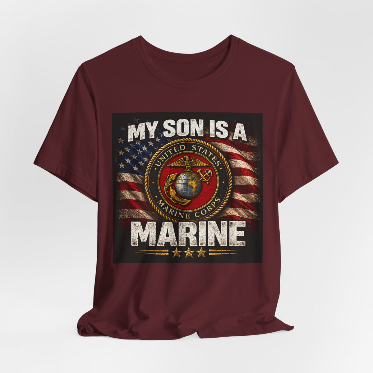 Marine Parent T-Shirt – “My Son Is A Marine” Patriotic USMC Tee