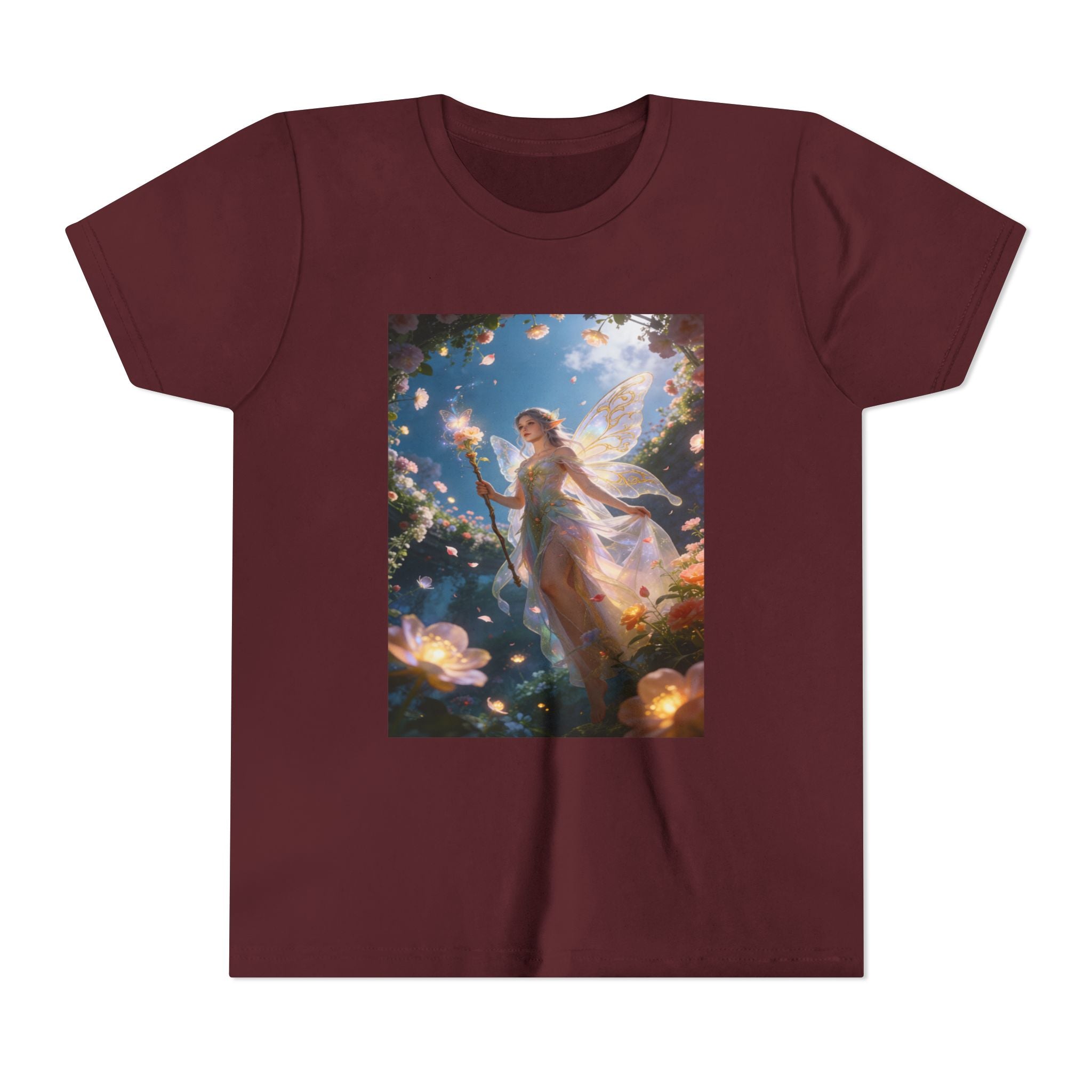 Fairy Glow Youth Tee — Enchanted Forest Fairy Graphic T-Shirt