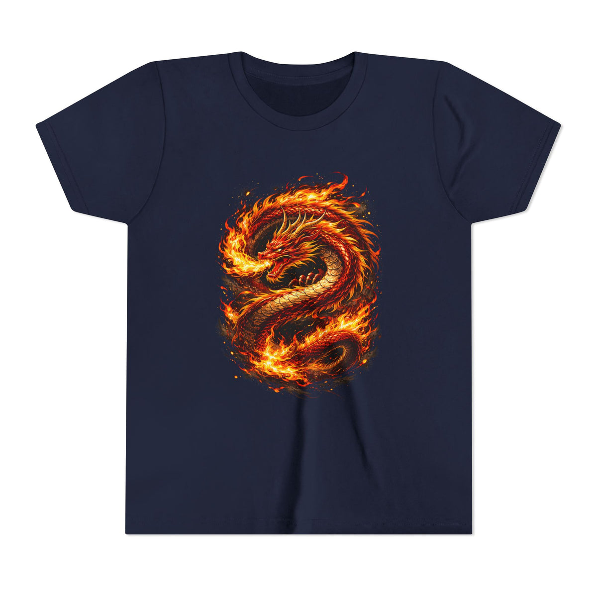 Youth Tee — Fiery Dragon Graphic Shirt