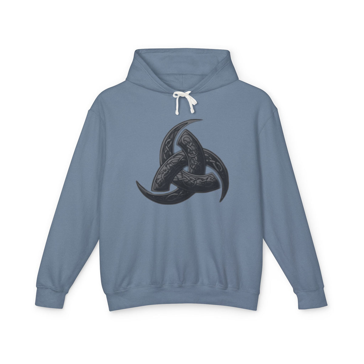 The Triple Horn of Odin is Viking Triskelion Hoodie — Norse Knot Symbol Lightweight Hooded Sweatshirt
