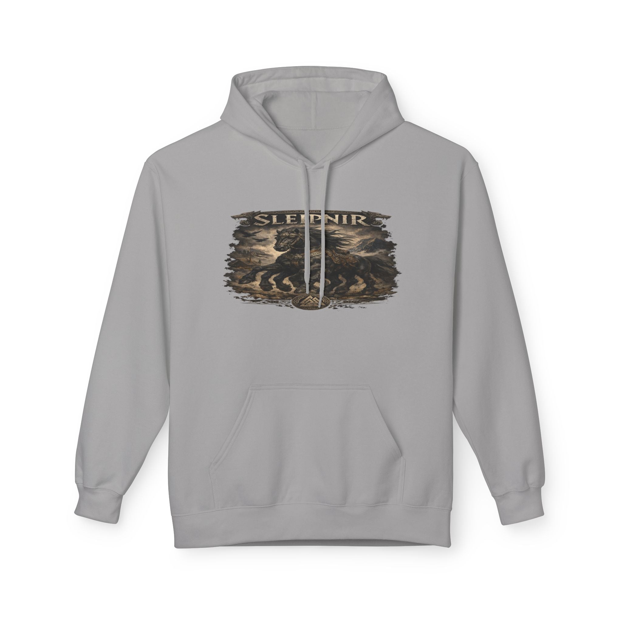 Sleipnir Viking Horse Hoodie — Norse Mythology Odin Sleipnir Graphic Sweatshirt